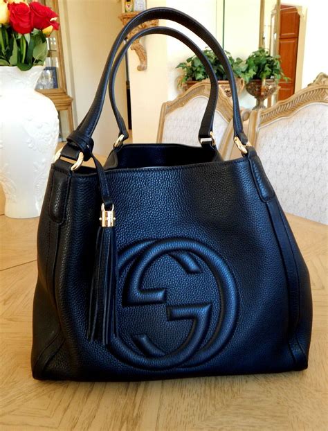 balck gucci bag|authentic Gucci shoulder bag.